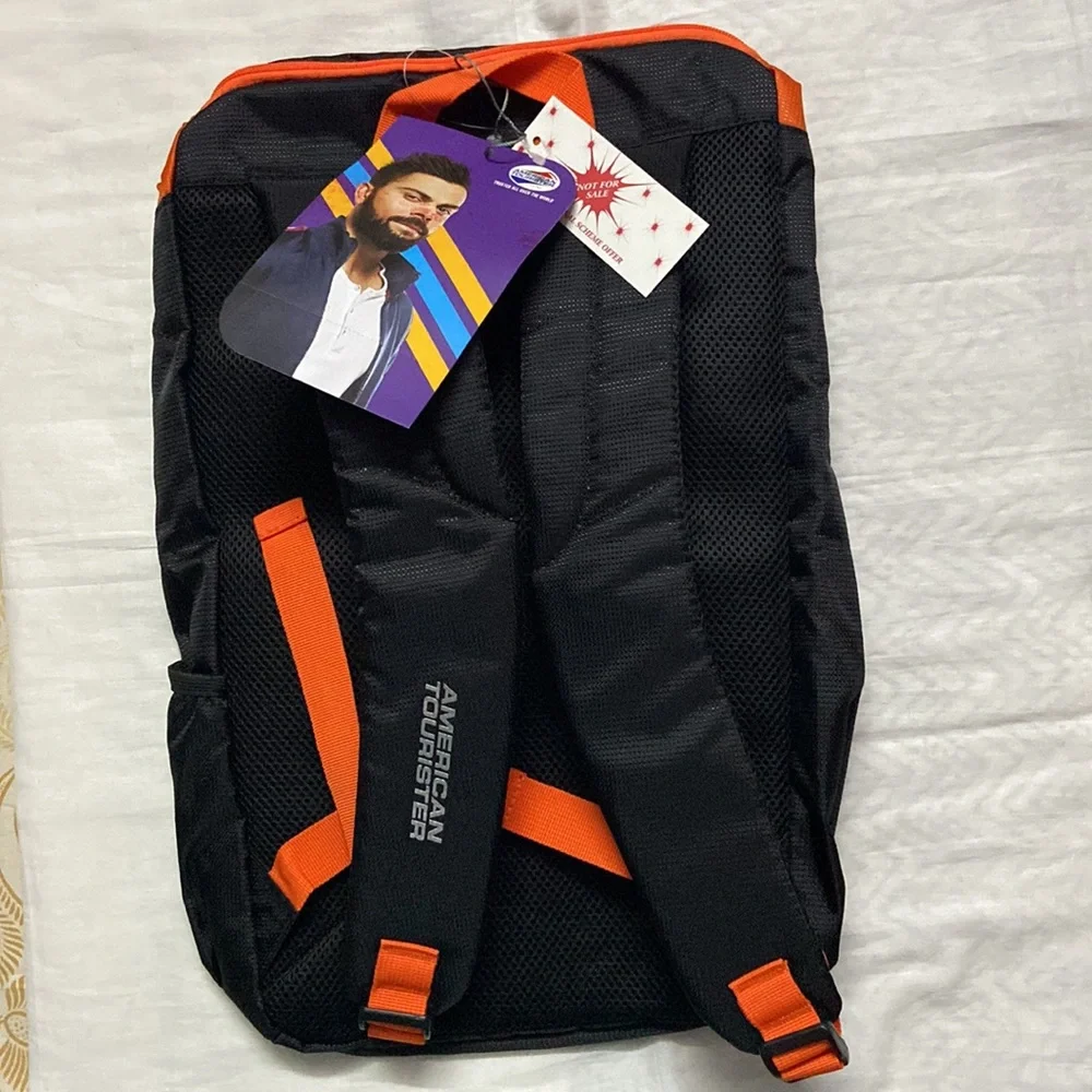 American Tourister Zest School Bag. - Black snd Orange - Picture 2 of 5